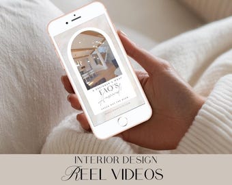 Interior Design Stock Video Content, Template Bundle, Q&A Series for Social Media Reels Engagement