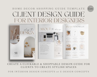 Editable Style Guide Template – Interior Design Mood Board | White Label + PLR License