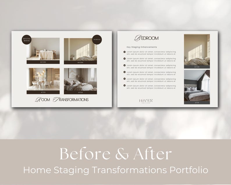 Home Staging Portfolio for Client Presentations | Before & After Case ...