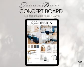 Interior Design Moodboard Vorlage | Design Concept Board, Clickable Produkt-Einkaufsliste, LTK, Pinterest, Instagram, E-Design Templates