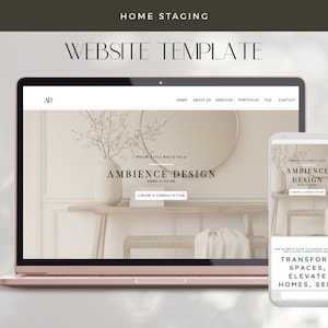 Home Staging Website Template | Interior Design | Portfolio and Services