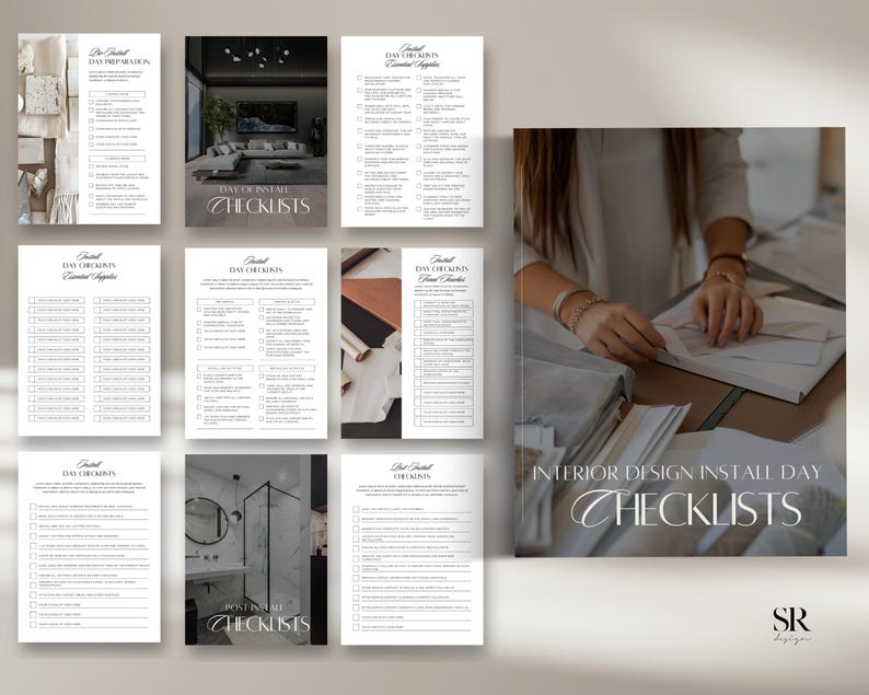 Interior Design Install Day Checklists Templates, Pre-install Day, Day ...