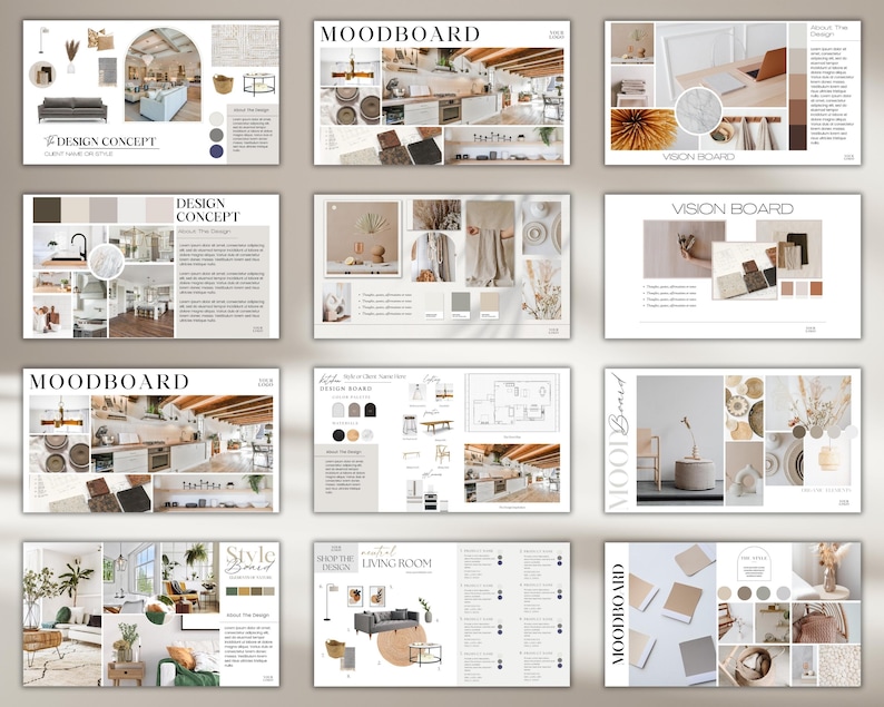 Moodboard Kit | Home Decor Design Concept Board | Client Presentation ...