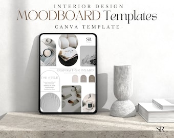 Interior Design Moodboard Template Kit | Home Decor Design Concept | Style Board | For Interior Designers | Digital Mood Board | Printable