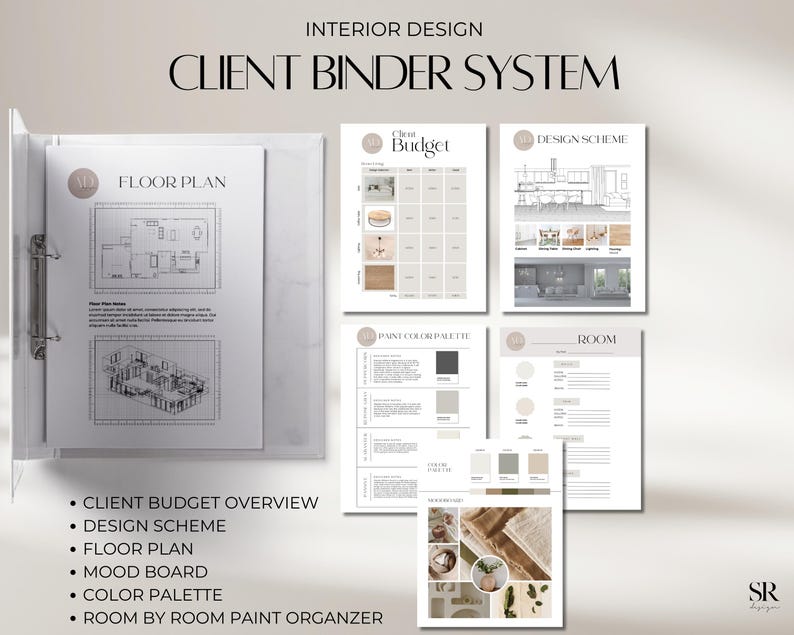 Interior Design Client Binder System, Project Management ...