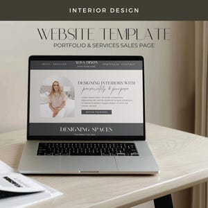 Interior Design Website Template | Portfolio & Services Sales Page for Designers, Decorators and Home Stagers