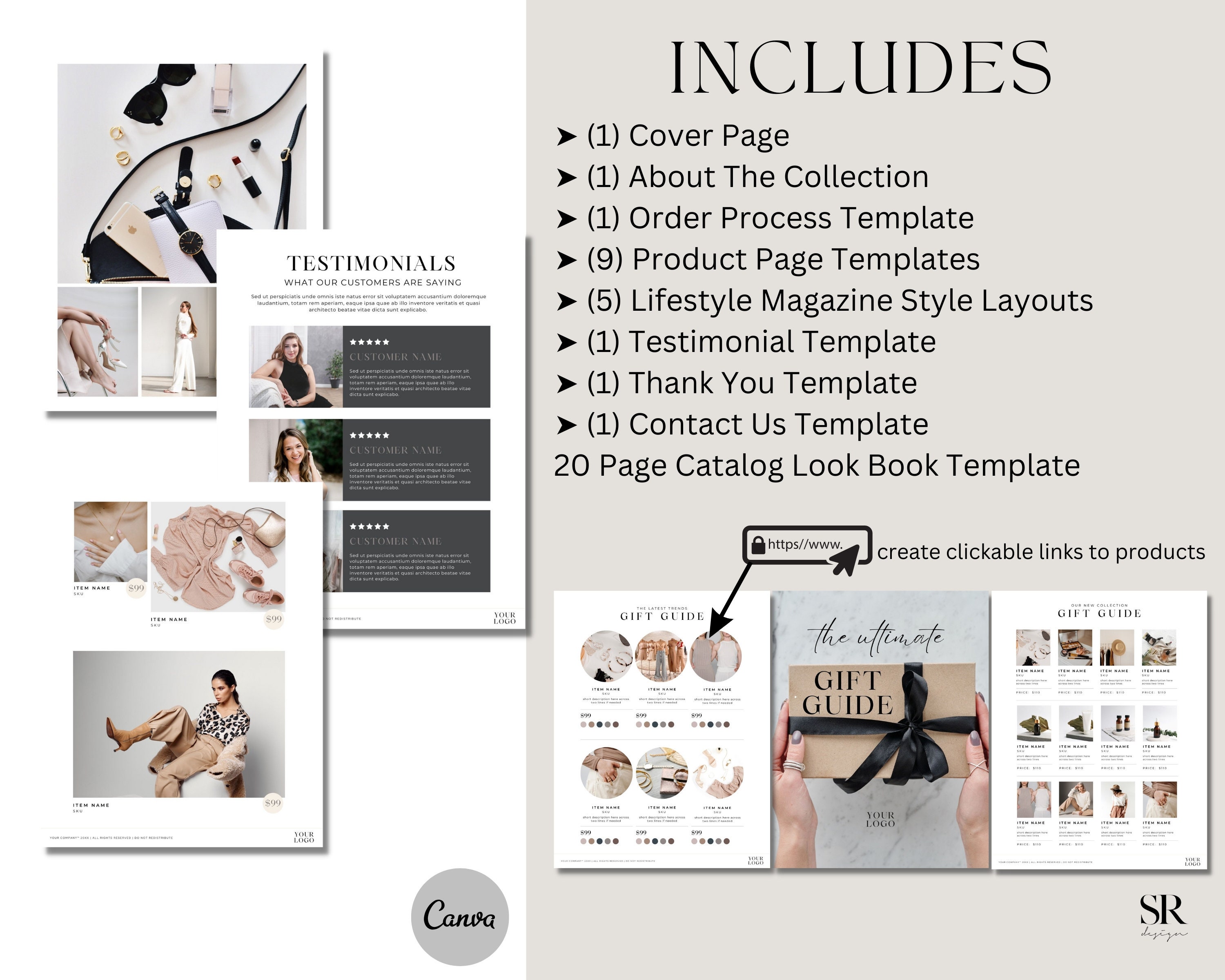 Look Book Product Catalog Template Shopping Guide Digital - Etsy