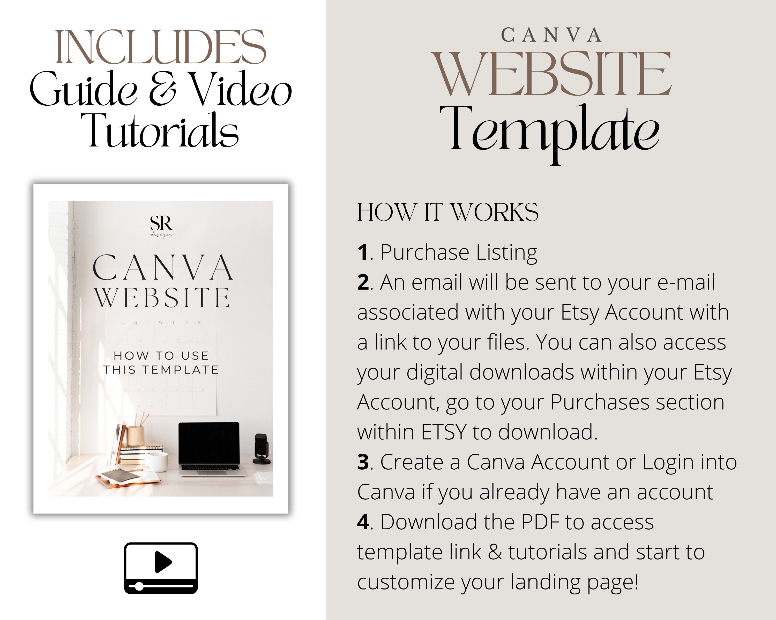 Interior Design Website Template | Portfolio & Services Sales Page for ...