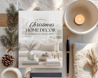 Planificador de decoración navideña para el hogar / Plantilla para captar clientes potenciales en Navidad / Marca blanca + Licencia PLR
