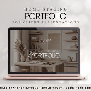 Home Staging Portfolio for Client Presentations | Before & After Case Study Template to Book More Projects