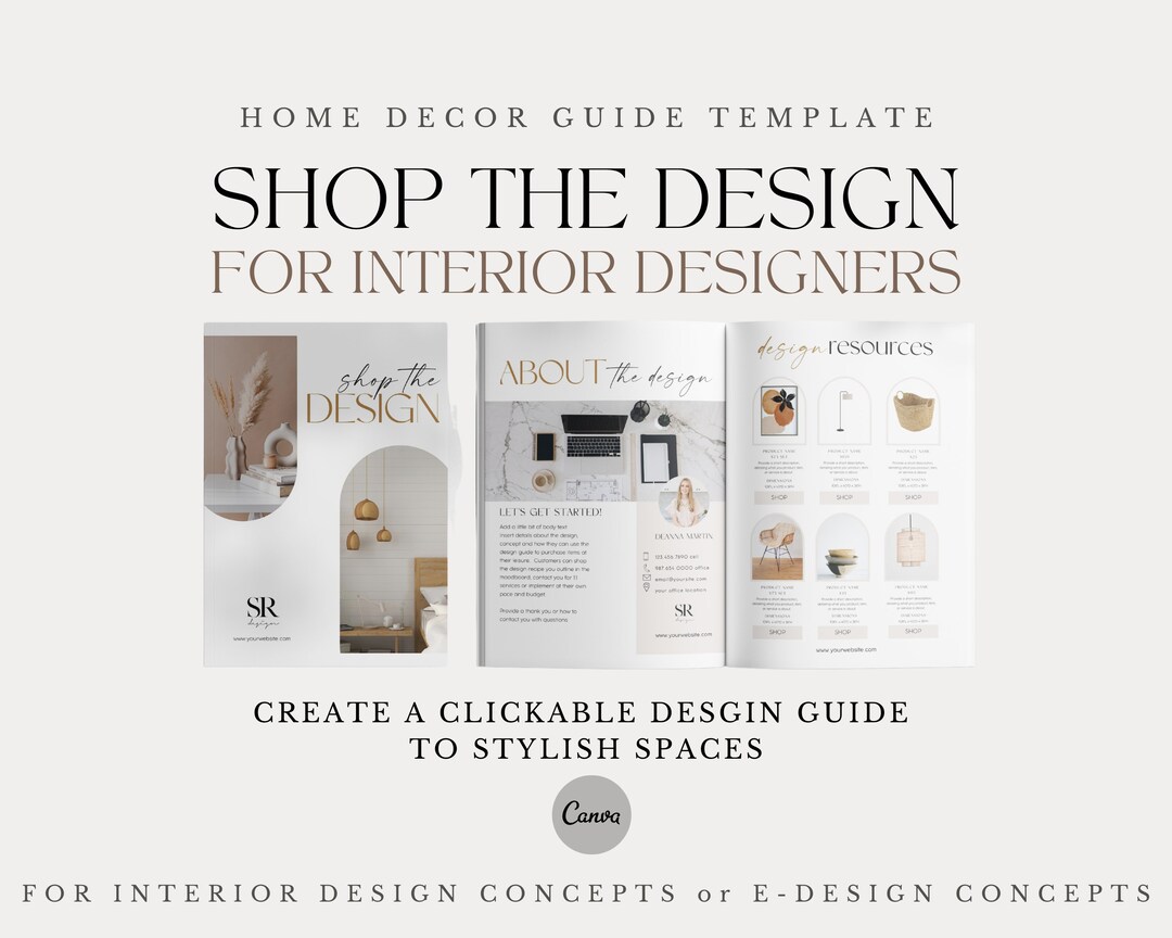 Home Decor Shopping List Template for Interior Designers Etsy