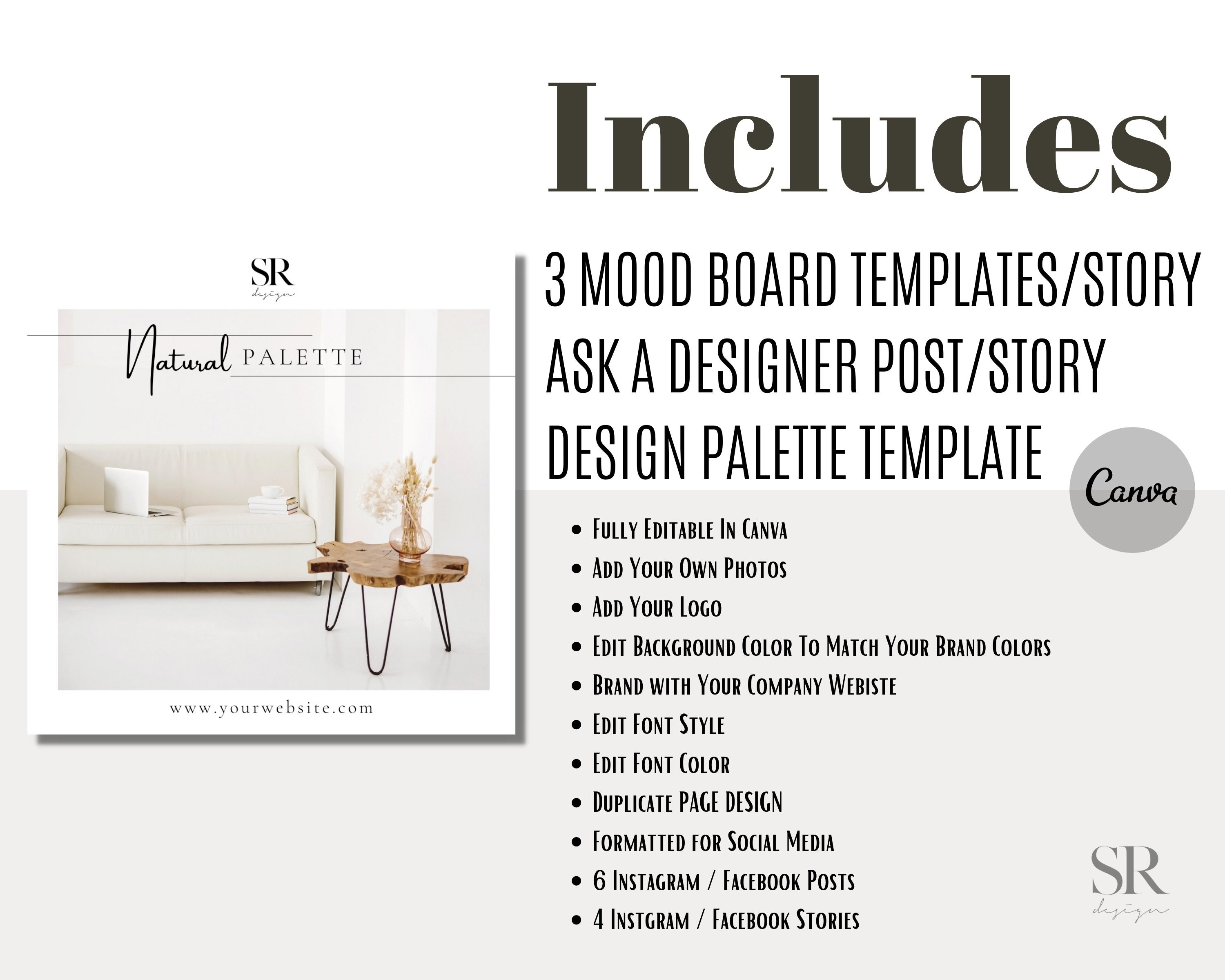 Interior Design Social Media Templates | Moodboards, Home Decor Design ...