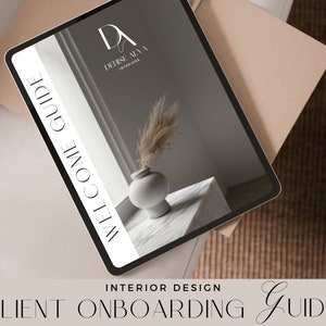 Modern Interior Design Client Welcome & Onboarding | Editable Business Template | Moodboard, Design Concept  and Menu of Services Included