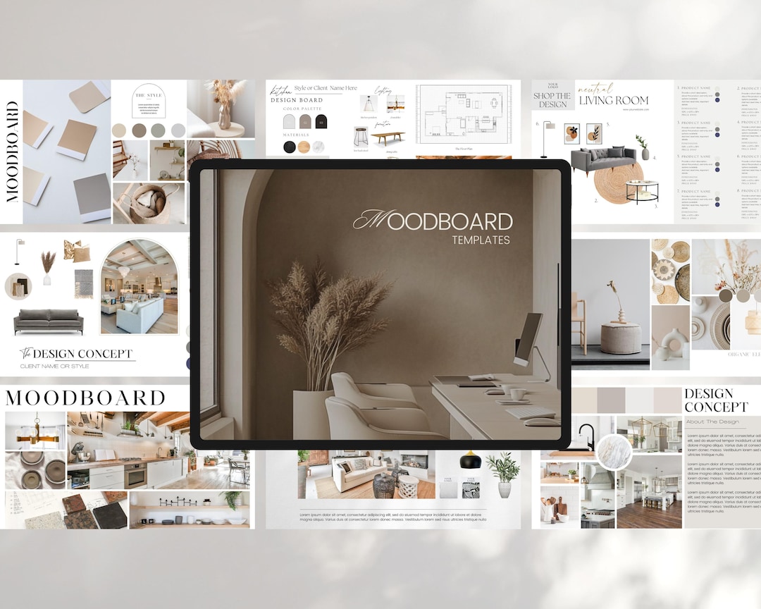 Moodboard Kit | Home Decor Design Concept Board | Client Presentation ...