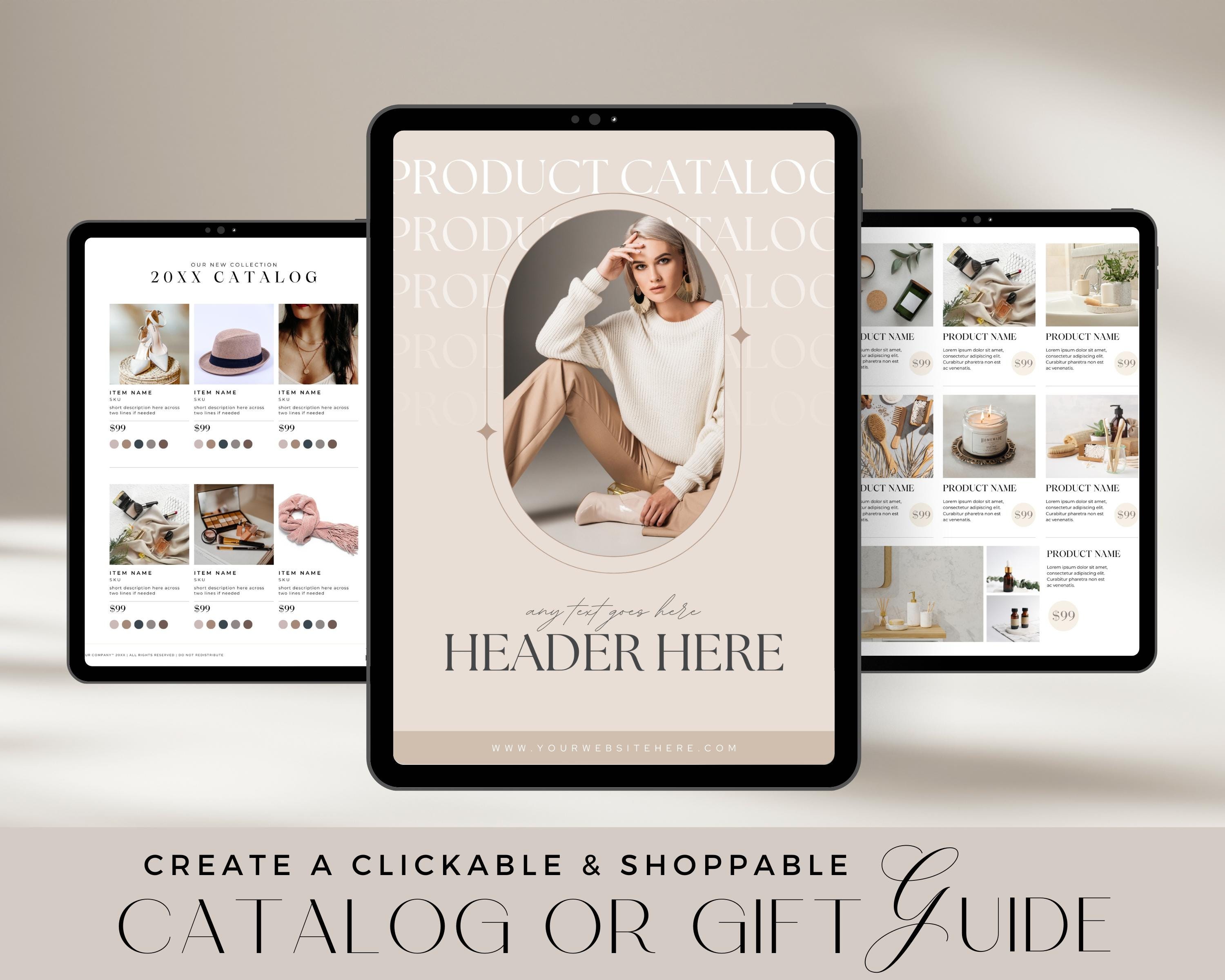 Look Book Product Catalog Template, Clickable Shopping Guide, Digital ...