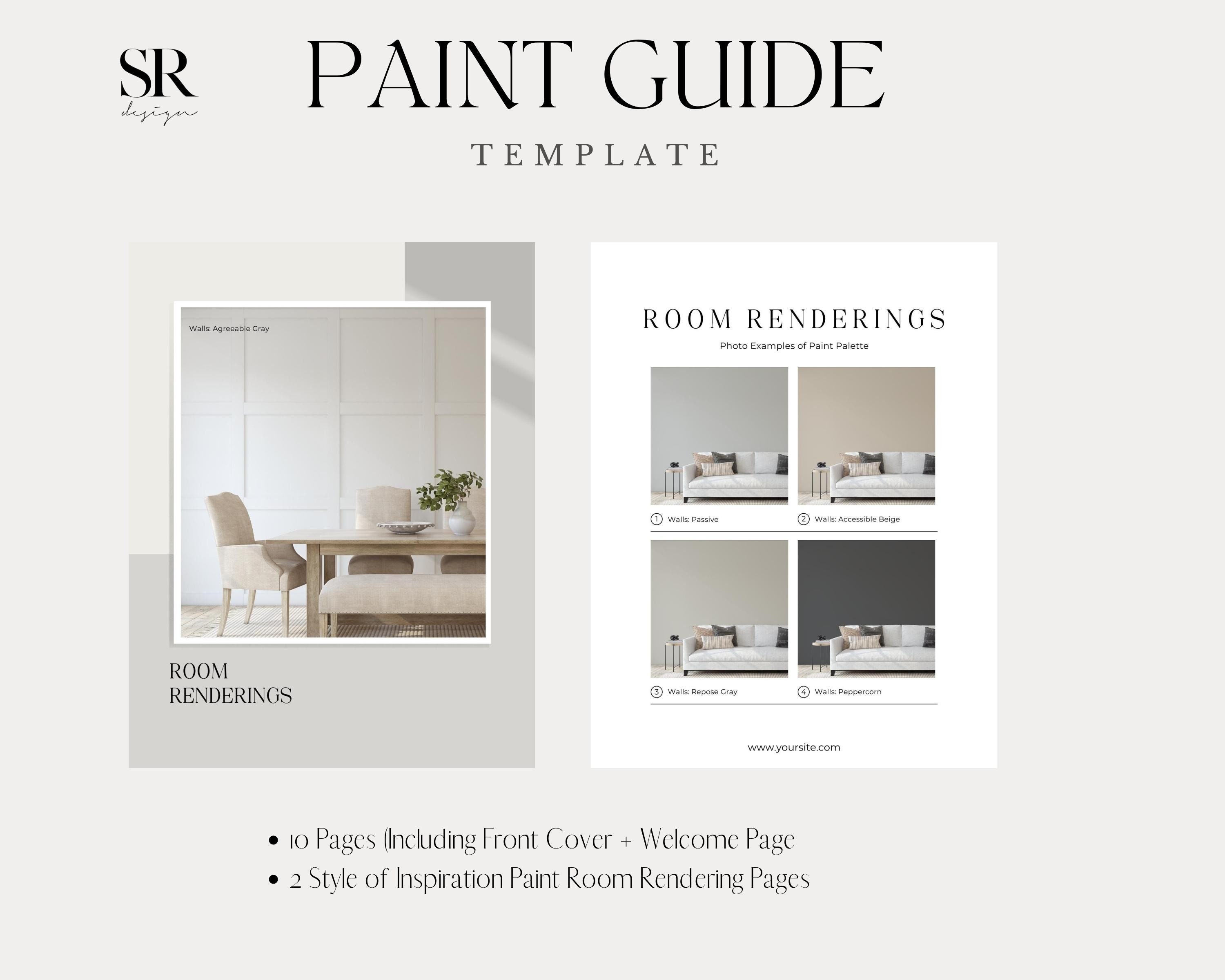 Interior Design Paint Color Consultation Template | Client Color Guide ...