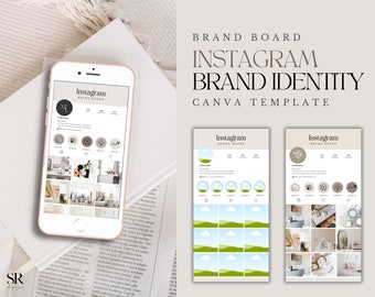 Instagram Brand Identity Template | Brand Style Board | Social Media Content | Canva Template | Brand Vision | Brand Concept Board