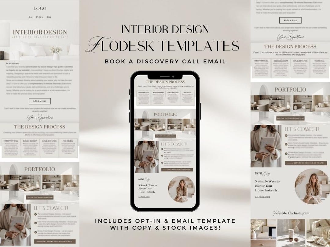 Interior Design Flodesk Welcome Email Template | Book a Consultation ...