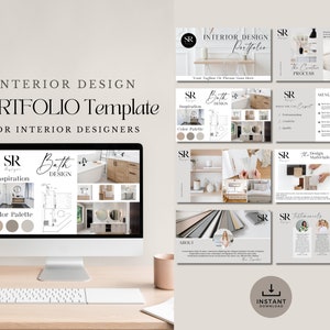 Interior Design Portfolio Presentation Template | Design Process, Home Decor Concept, Client Project for Interior Designers, Home Stagers