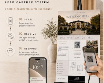 Real Estate Property Automated Lead Capture System | Realtor Listing Posters | Capture leads with SMS & Email