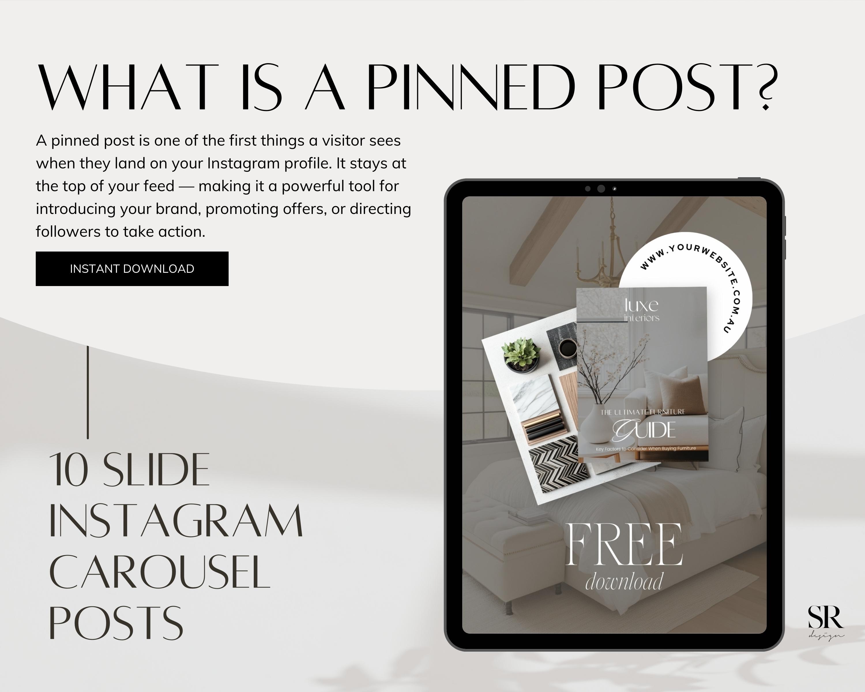 Instagram Pinned Post Template for Interior Designers | Banner ...
