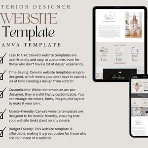 Interior Design Website Template | Portfolio & Services Sales Page for Designers, Decorators and Home Stagers image 3