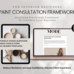 Cadre de consultation en peinture pour décorateur d'intérieur | Accueil client pour Google Forms