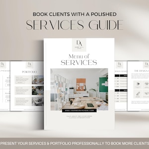 Interior Design Services Guide Template | Client Booking & Portfolio Presentation for Designers