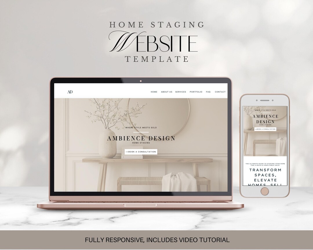 Home Staging Website Template | Interior Design | Home Staging ...
