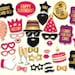 Birthday Photo Booth Props: Printable PDF. Pink and Gold Birthday Party ...