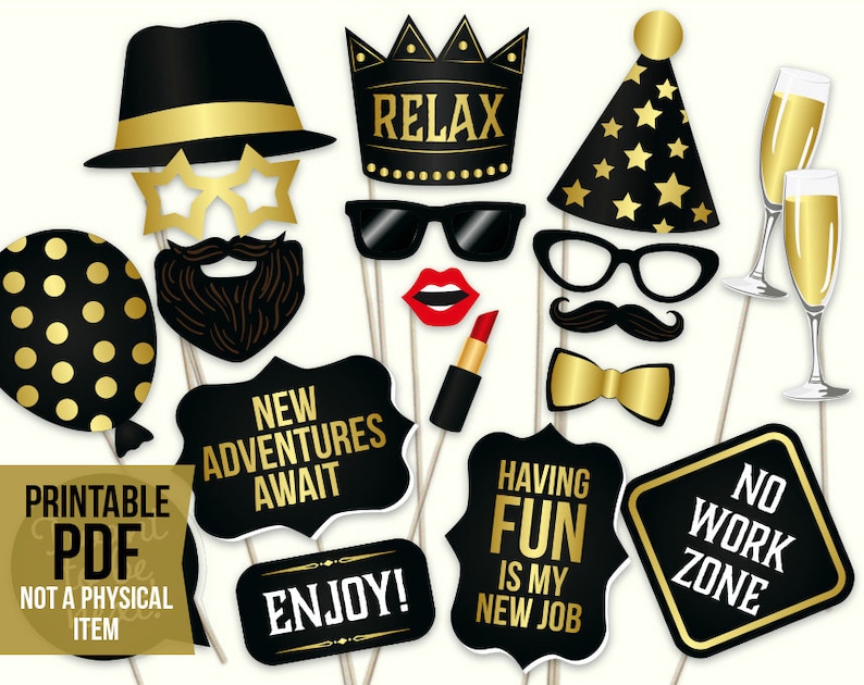Retirement party photo booth