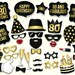 80th Birthday Photo Booth Props Printable PDF. Black and Gold ...