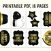Birthday Photo Booth Props: Printable PDF. Black and Gold Birthday ...