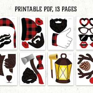 Lumberjack Photo Booth Props : Printable PDF. Lumberjack Party ...