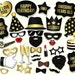 Birthday Photo Booth Props: Printable PDF. Black and Gold Birthday ...