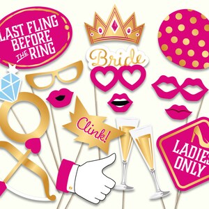 Bachelorette Photo Booth Props: Printable PDF. Bachelorette Party Photo ...