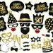 50th Birthday Photo Booth Props: Printable PDF. Black and Gold Fiftieth ...