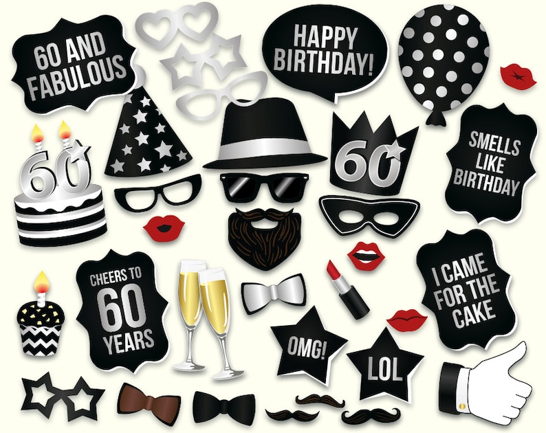 60th-birthday-photo-booth-props-printable-pdf-black-and-etsy