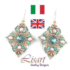 PDF pattern to make the earrings &quot;The Show Must Go On&quot;! Pattern Tutorial Pdf file to create &quot;The Show Must go On&quot; Earring ITA-ENG