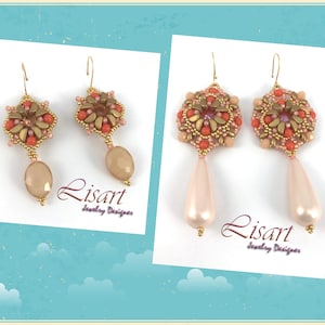PDF Pattern Small Atoll and Large Atoll Earrings: one pattern for two earrings!