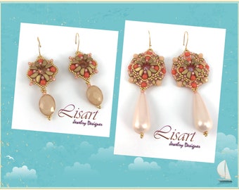 PDF Pattern Small Atoll and Large Atoll Earrings: one pattern for two earrings!