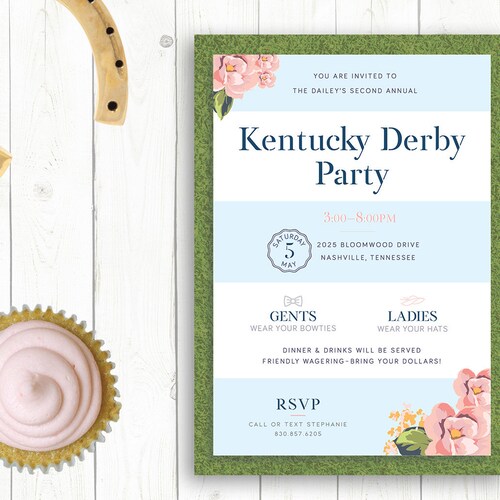 Kentucky Derby Invitations Etsy