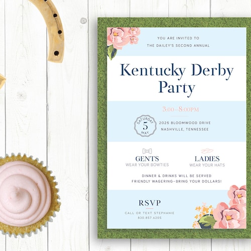 Kentucky Derby Invitations Etsy