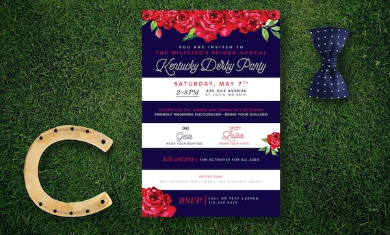 Kentucky Derby Invitations | Etsy