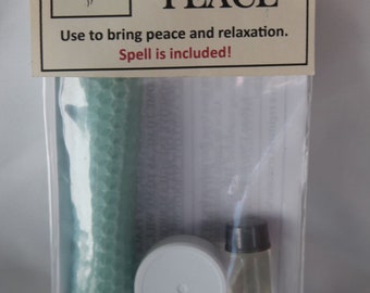 Peace Candle, Bring Peace, Relaxation, Contentment, Intention Candle, Peace Spell, Spell Kit, Wicca Supplies.