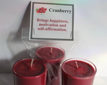 Happiness Candle, Cranberry Candle, Soy Candle, Intention Candle, Brings Happiness, Motivation, Self-Affirmation.