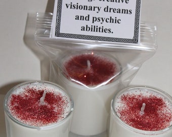 Psychic Candle, Peppermint Candle, Psychic Abilities, Visionary Dreams, Intention Candle, Soy Candle, Fragrance Candle.