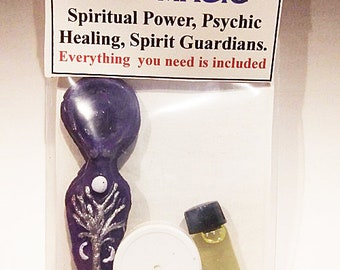 Psychic Candle, Goddess Candle, Intention Candle, Increase Psychic Abilities, Spirit Guardians, Psychic Healing.