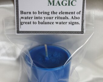 Water Candle, Water Ritual Candle, Wiccan Rituals, Element of Water.