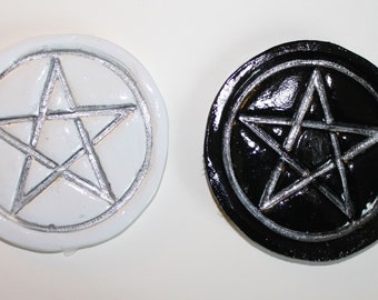 Wicca Altar Tiles, Pentacle Altar Tiles, Wiccan Supplies, New Moon, Full Moon Altar Tiles, Handmade.